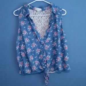 Floral with Lace Top